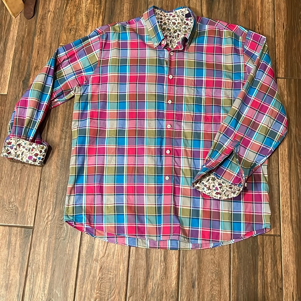 👔 LN Alan Flusser brand men’s button down dress shirt